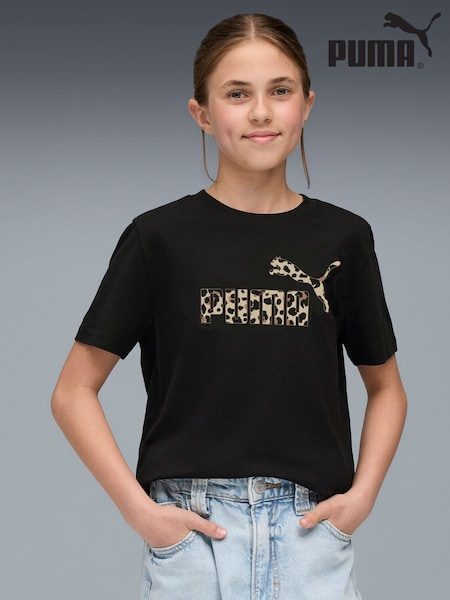 Puma Black Essentia Animal Graphic T-Shirt (F99110) | 64 QAR - 74 QAR