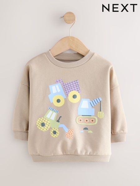 Stone Diggers - Printed Crew Neck Cotton Sweatshirt (3mths-7yrs) (F99146) | €14 - €17