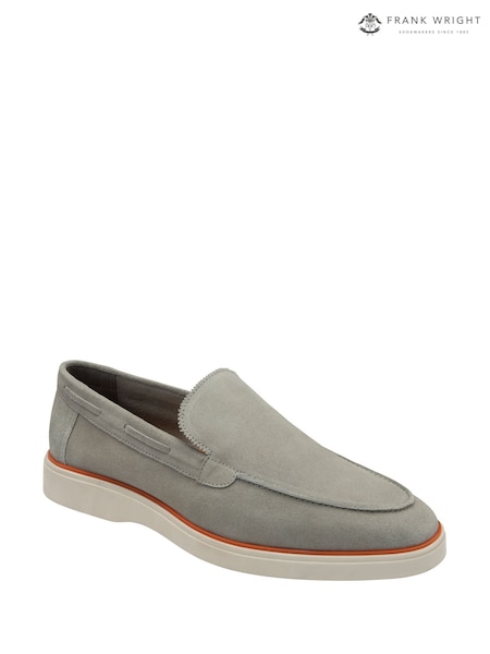 Frank Wright Grey Mens Suede Slip-On Loafers (F99171) | R$ 640