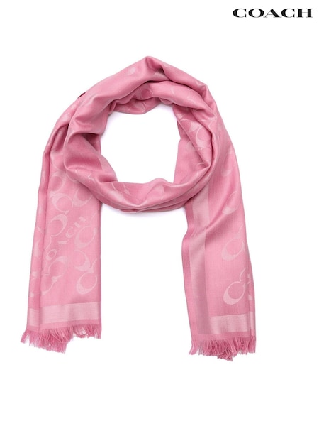 COACH Pink Bias Signature C Oblong Scarf (F99226) | 5,708 UAH