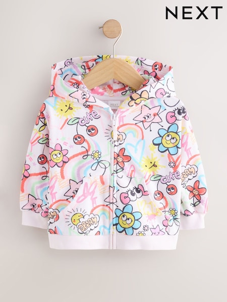 Rainbow Doodle Graffiti Hoodie (3mths-7yrs) (F99227) | 64 QAR - 74 QAR