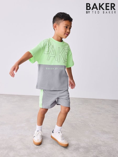 Baker by Ted Baker Colourblock T-Shirt And Shorts Set (F99231) | AED167 - AED179