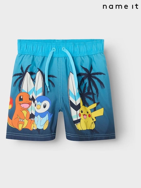 Name It Blue Pokemon Swim Shorts (F99233) | ₪91 - ₪106