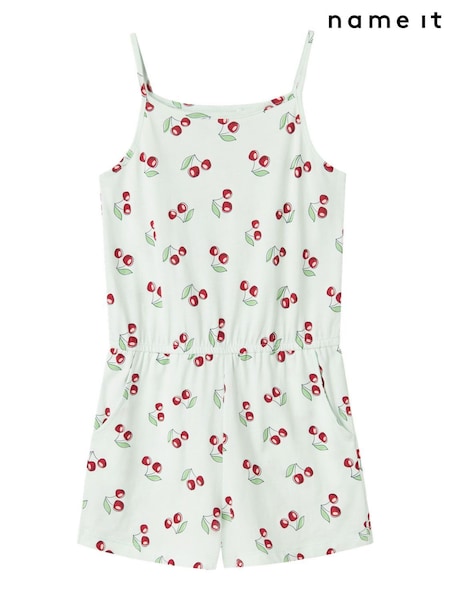 Name It Light Green Floral Printed Playsuit (F99237) | ₪65