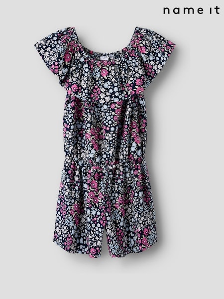 Name It Navy Floral Printed Playsuit (F99238) | €35