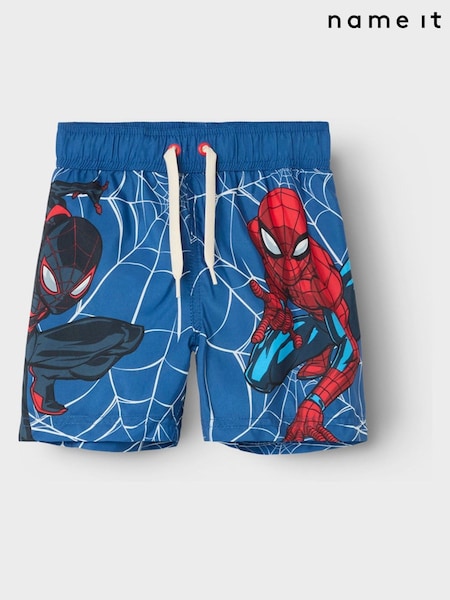 Name It Blue Marvel Spiderman Long Swim Shorts (F99241) | ₪85