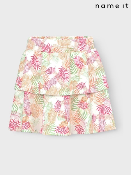 ירוק - Name It Floral Print Ruffle Skirt (F99249) | ‏101‏₪