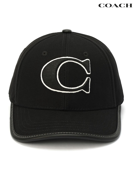 COACH Black C Cotton Canvas Baseball Hat (F99296) | €126