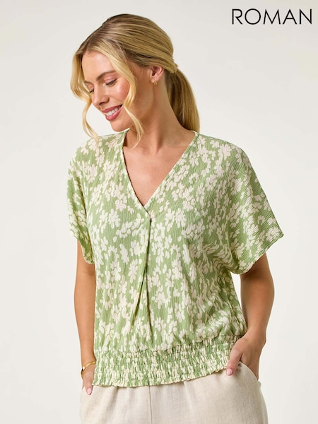 Roman Petite Floral Print Crinkle Blouson Top (F99330) | 45 €