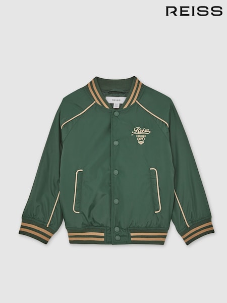 Reiss Forest Green/ Off White Harvey Jacket (F99406) | AED547