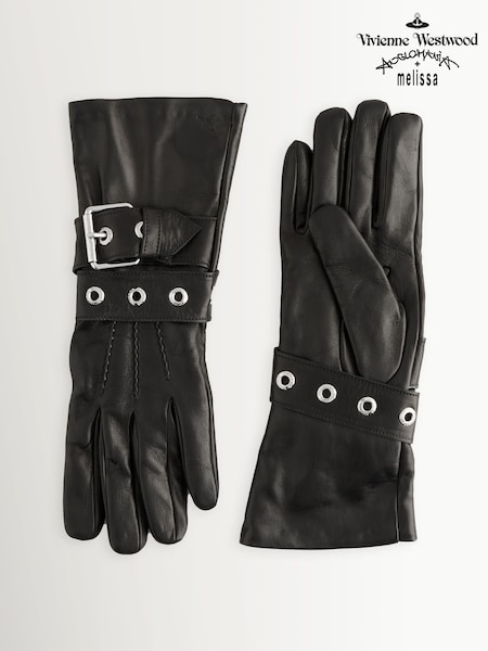 Vivienne Westwood Black Belt Buckle Gloves (F99422) | €410