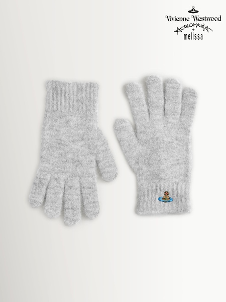 Vivienne Westwood Grey Fluffy Gloves (F99456) | €205
