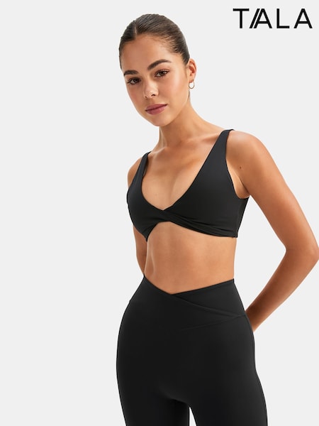 TALA Black Dayflex Twist Front Sports Bra (F99459) | ₪211