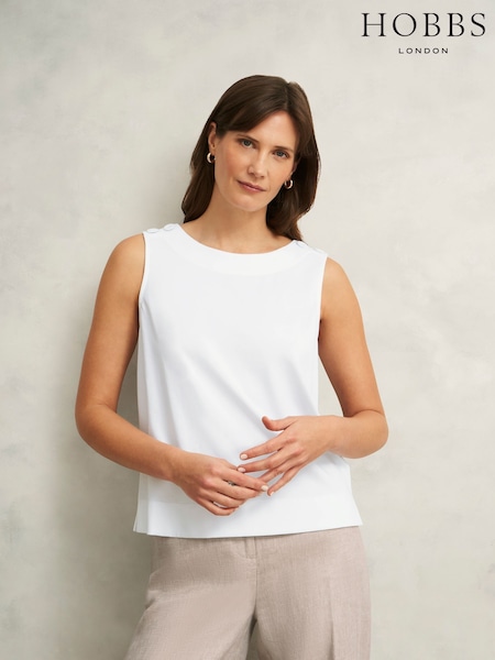 Hobbs Off White Maddy Printed Top (F99473) | OMR21
