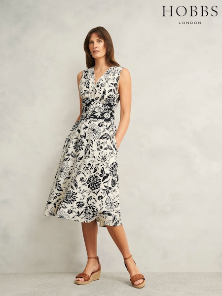 Hobbs White Teagan Dress (F99494) | €190