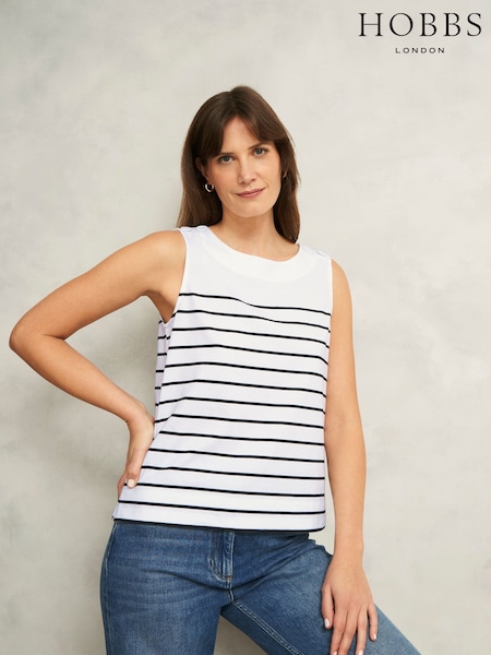 Hobbs White Maddy Printed Top (F99514) | €58