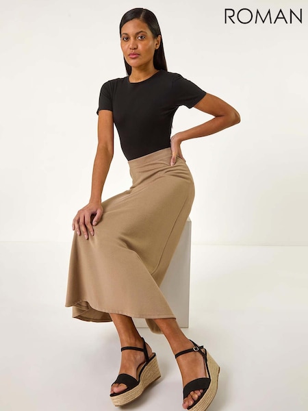 טבעי - Roman A-Line Pull On Stretch Skirt (F99540) | ‏251‏₪