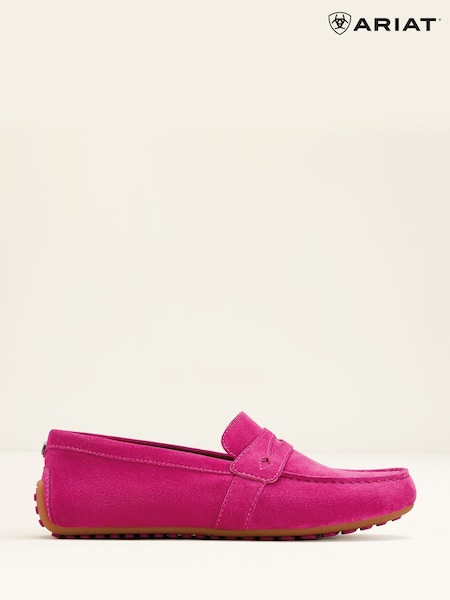 Розовый - Ariat Selene Suede Driving Moccasin Brown Shoes (F99571) | €119
