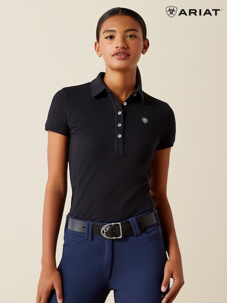 Μαύρο - Ariat Blue Prix 3.0 Cotton Pique Polo Shirt (F99587) | € 66