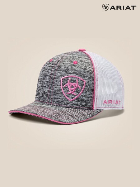 Ariat Grey Offset Shield Logo Trucker Cap (F99629) | €50
