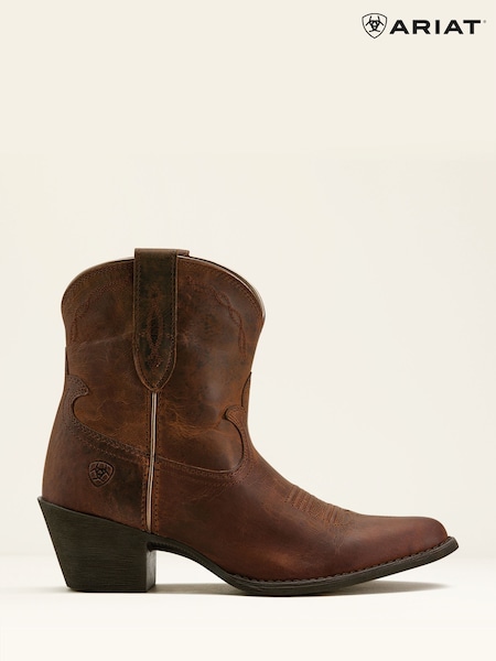 Ariat Maggie Leather J Toe Western Brown Boots (F99637) | ₪654