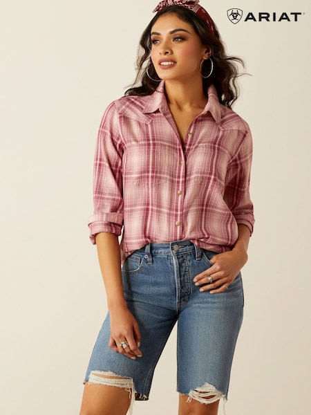 Ariat Blue Billie Jeans Western Dobby 100% Cotton Shirt (F99642) | €77