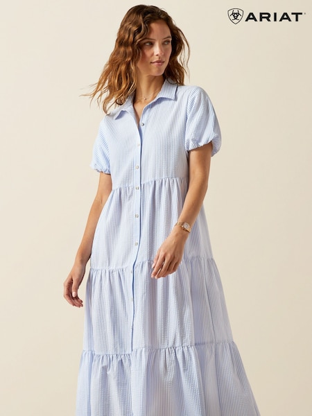Ariat Blue Dovestone Tiered Shirt Dress (F99645) | 7,210 UAH
