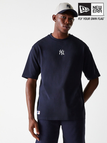 New Era Mens New York Yankee Logo Black T-Shirt (F99684) | €29