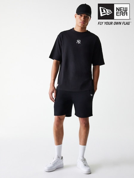 New Era Mens New York Yankee Logo Black T-Shirt (F99685) | €29