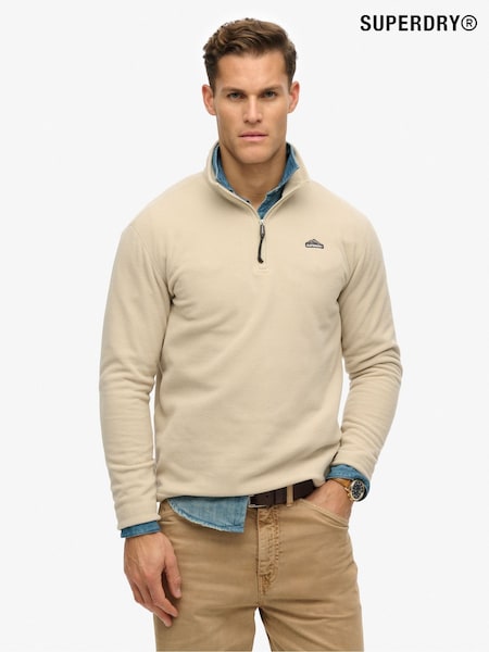 Superdry Nude Polar Fleece Half Zip Top (F99816) | R$ 495