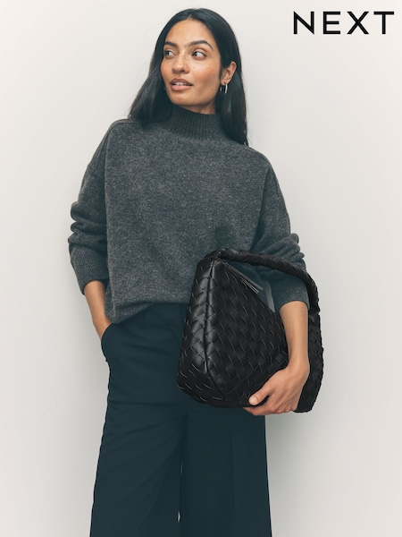 Black Weave Shoulder Bag (F99834) | R$ 305