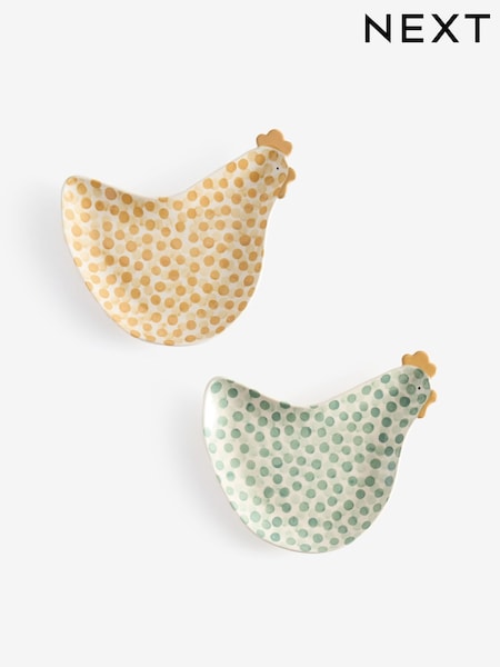 Set of 2 Pat and Peggy Chicken Side Plates (F99933) | ‏56‏₪