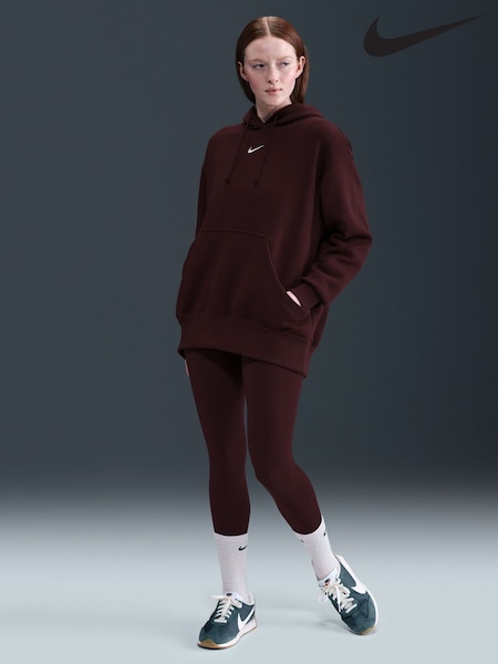 Nike Red Oversized Sportswear Phoenix Fleece Pullover Hoodie (G00186) | €73