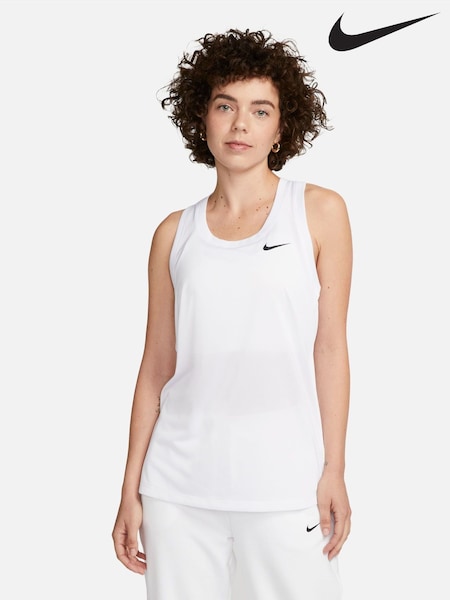 Nike White Dri-FIT Racerback Tank Vest Top (G00195) | €33