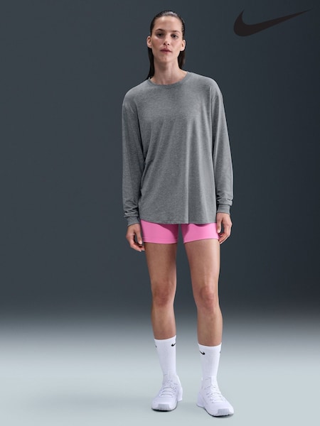 Nike Smoke Grey Relaxed One Dri-FIT Long Sleeve Top (G00201) | €48