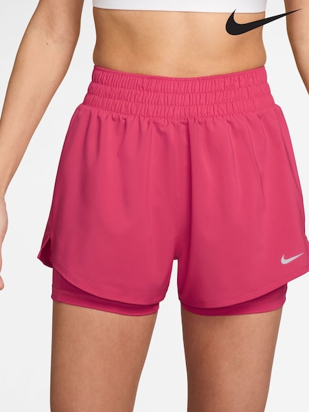 Nike Rush Pink One Dri-FIT High-Waisted 3" 2-in-1 Shorts (G00209) | €57