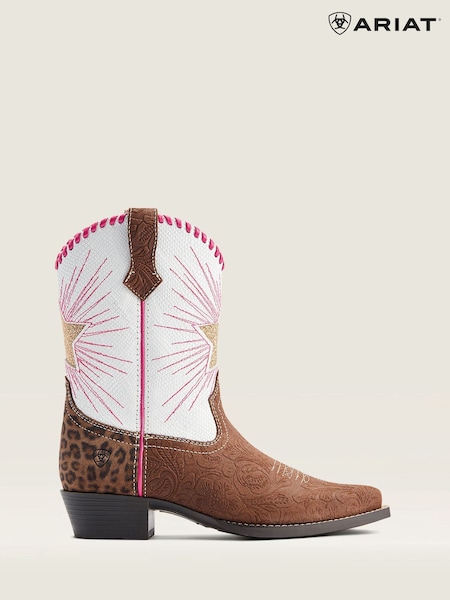 Ariat Easy Fit Heritage Star Zip-Up Western Brown Boots (G00365) | AED466