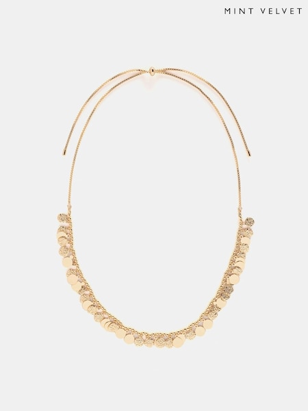 Mint Velvet Gold Tone Disc Necklace (G00449) | €64