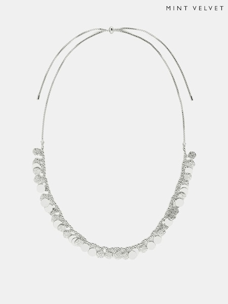 Mint Velvet Silver Tone Disc Necklace (G00468) | €58