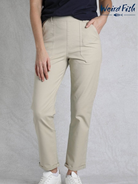 Weird Fish Cream Malorri 100% Cotton Trousers (G00495) | €66