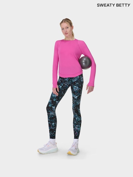 Sweaty Betty Black Dark Full Length Power Workout Leggings (G00540) | $154