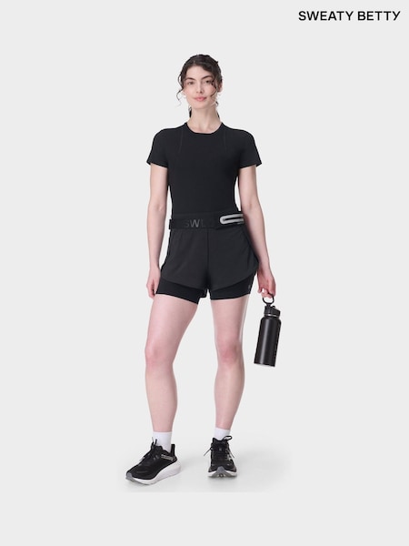 Musta - Sweaty Betty Valmistaudu 2-in-1 Monijuna Lyhyt lahja (G00550) | €87