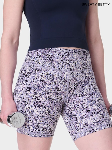 Sweaty Betty Purple 6" Inseam Power 6" Biker Shorts (G00574) | $105