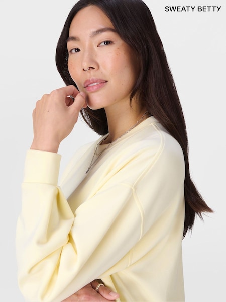 Sweaty Betty Yellow Sand Wash CloudWeight Sweatshirt (G00583) | €108