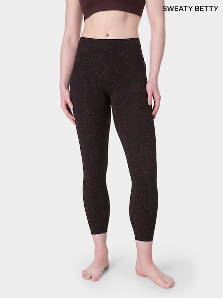 Sweaty Betty Brown Panther Print Full Length Ultimate Studio Leggings (G00592) | ₪402