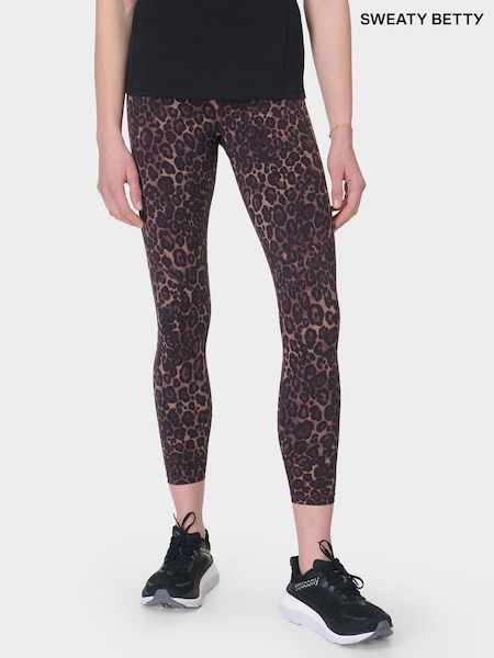 Sweaty Betty Brown 7/8 Length Power Workout Leggings (G00593) | $163