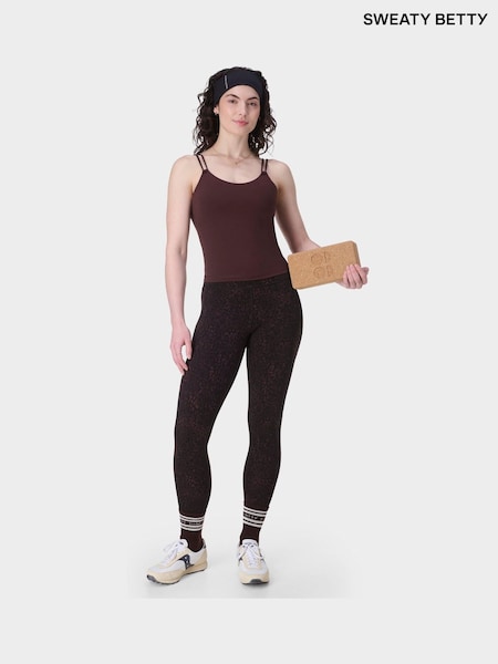 Sweaty Betty Brown Suede Full Length Ultimate Studio Leggings (G00600) | ₪402