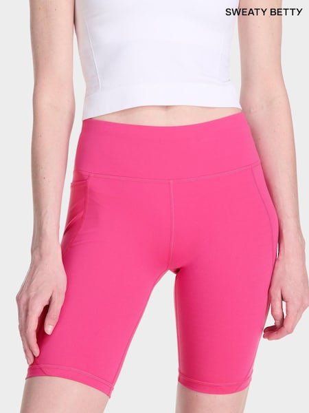 Sweaty Betty Pink 9" Inseam Power 6" Biker Shorts (G00609) | €77