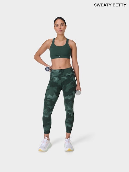 Sweaty Betty Green 7/8 Length Power Workout Leggings (G00610) | €112