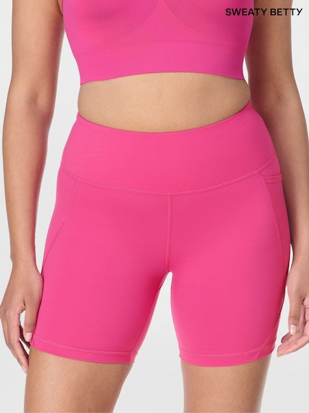 Sweaty Betty Pink 6" Inseam Power 6" Biker Shorts (G00618) | 3,605 UAH